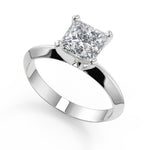 Load image into Gallery viewer, Abby Knife Edge 4 Prong Solitaire Princess Cut Diamond Engagement Ring - Nivetta