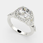 Load image into Gallery viewer, Ada Cushion Cut Halo Pave Engagement Ring Setting - Nivetta