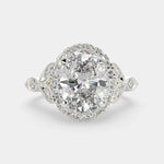 Load image into Gallery viewer, Ada Oval Cut Halo Pave Engagement Ring Setting - Nivetta