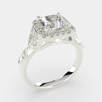 Load image into Gallery viewer, Ada Princess Cut Halo Pave Engagement Ring Setting - Nivetta