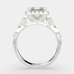 Load image into Gallery viewer, Ada Princess Cut Halo Pave Engagement Ring Setting - Nivetta