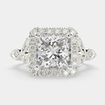 Load image into Gallery viewer, Ada Princess Cut Halo Pave Engagement Ring Setting - Nivetta
