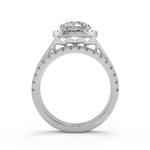 Load image into Gallery viewer, Addisyn Double Prong Split Shank Halo Round Cut Ring - Nivetta - Nivetta