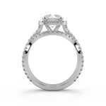 Load image into Gallery viewer, Adriana Micro Pave Halo Infinity Round Cut Engagement Ring - Nivetta