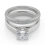 Load image into Gallery viewer, Adyson 4 Prong Solitaire Cushion Cut Diamond Engagement Ring - Nivetta