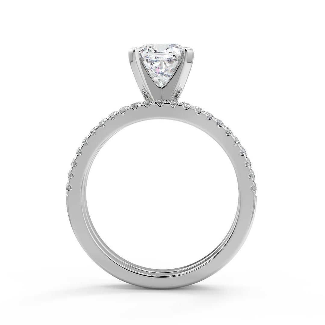 Alannah Petite Micro Pave Cushion Cut Diamond Engagement Ring - Nivetta