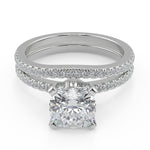 Load image into Gallery viewer, Alannah Petite Micro Pave Cushion Cut Diamond Engagement Ring - Nivetta