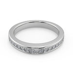 Load image into Gallery viewer, Alexandria Channel Set 4 Prong Round Cut Diamond Engagement Ring - Nivetta