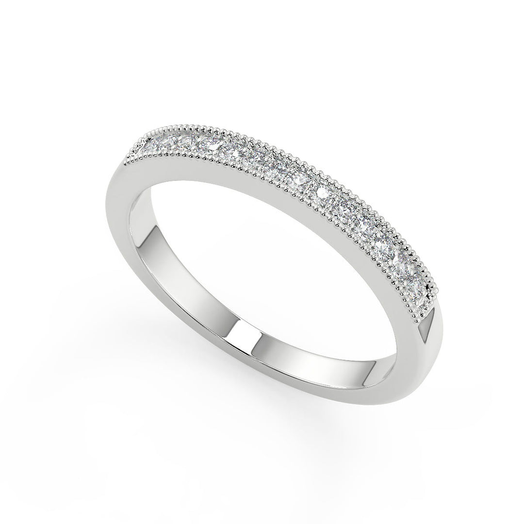 Alia Four Prong Milgrain Princess Cut Diamond Engagement Ring - Nivetta