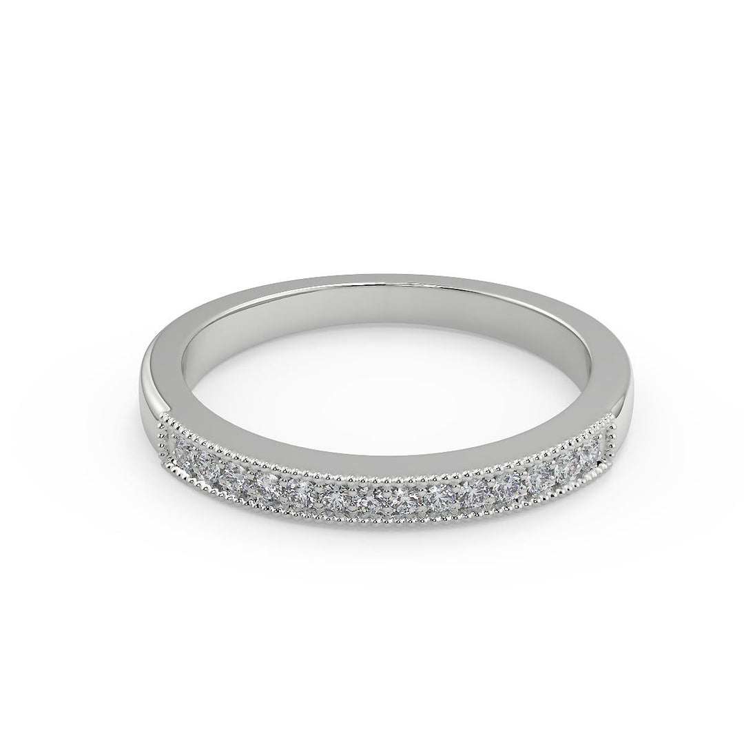 Alia Four Prong Milgrain Princess Cut Diamond Engagement Ring - Nivetta