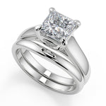 Load image into Gallery viewer, Aliana 4 Prong Claw Solitaire Princess Cut Diamond Engagement Ring - Nivetta