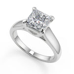 Load image into Gallery viewer, Aliana 4 Prong Claw Solitaire Princess Cut Diamond Engagement Ring - Nivetta