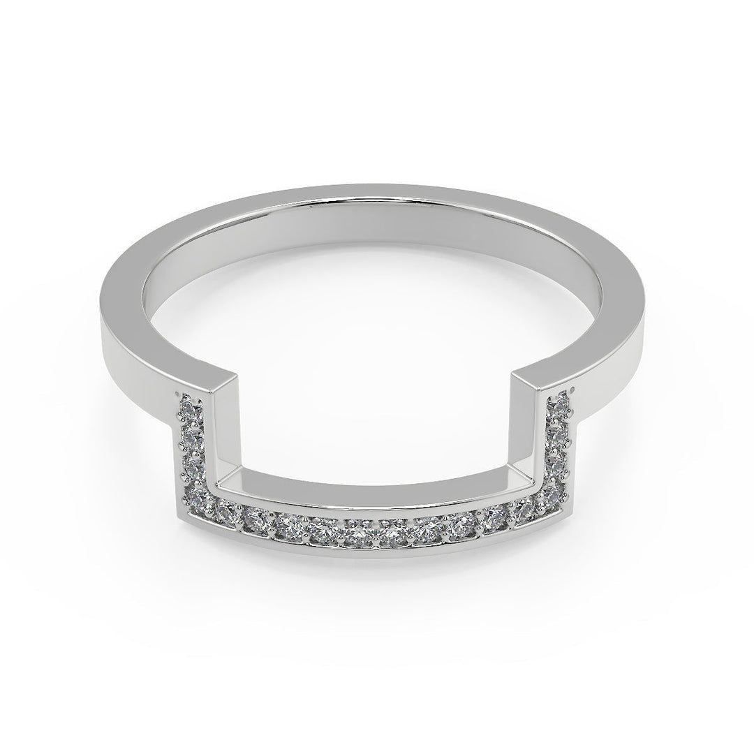 Allie Halo Baguette Accents Princess Cut Diamond Engagement Ring - Nivetta