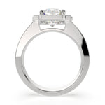 Load image into Gallery viewer, Amalia Cushion Cut Halo Pave Engagement Ring Setting - Nivetta