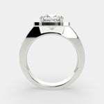 Load image into Gallery viewer, Amalia Cushion Cut Halo Pave Engagement Ring Setting - Nivetta