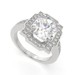 Load image into Gallery viewer, Amalia Oval Cut Halo Pave Engagement Ring Setting - Nivetta