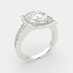Load image into Gallery viewer, Amalia Oval Cut Halo Pave Engagement Ring Setting - Nivetta