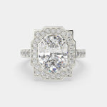 Load image into Gallery viewer, Amalia Oval Cut Halo Pave Engagement Ring Setting - Nivetta