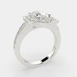 Load image into Gallery viewer, Amalia Pear Cut Halo Pave Engagement Ring Setting - Nivetta