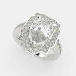 Load image into Gallery viewer, Amalia Pear Cut Halo Pave Engagement Ring Setting - Nivetta