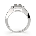 Load image into Gallery viewer, Amalia Radiant Cut Halo Pave Engagement Ring Setting - Nivetta