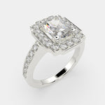 Load image into Gallery viewer, Amalia Radiant Cut Halo Pave Engagement Ring Setting - Nivetta