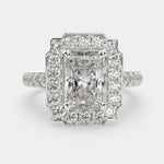 Load image into Gallery viewer, Amalia Radiant Cut Halo Pave Engagement Ring Setting - Nivetta