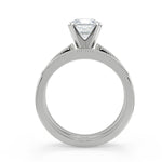 Load image into Gallery viewer, Amani Four Prong Milgrain Cushion Cut Diamond Engagement Ring - Nivetta