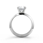 Load image into Gallery viewer, Amara Knife Edge 4 Prong Solitaire Round Cut Diamond Engagement Ring - Nivetta