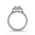 Load image into Gallery viewer, Anastasia Micro Pave Halo Cushion Cut Diamond Engagement Ring - Nivetta