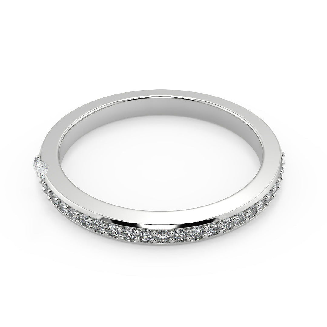 Angela Halo Pave Set Princess Cut Diamond Engagement Ring - Nivetta