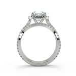Load image into Gallery viewer, Angelique Micro Pave Halo Infinity Cushion Cut Engagement Ring - Nivetta
