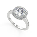 Load image into Gallery viewer, Ansley Halo Round Cut Diamond Engagement Ring - Nivetta