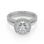 Load image into Gallery viewer, Ansley Halo Round Cut Diamond Engagement Ring - Nivetta