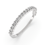 Load image into Gallery viewer, Apollonia Princess Cut Diamond Bangle Bracelet Shared Prong Hinged (8 ctw) - Nivetta