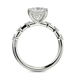 Load image into Gallery viewer, Ariana Princess Cut Pave 4 Prong Petite Engagement Ring Setting - Nivetta