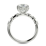 Load image into Gallery viewer, Ariana Round Cut Pave 4 Prong Petite Engagement Ring Setting - Nivetta