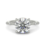 Load image into Gallery viewer, Ariana Round Cut Pave 4 Prong Petite Engagement Ring Setting - Nivetta