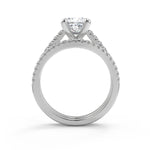 Load image into Gallery viewer, Ashlynn 4 Prong Cathedral Pave Princess Cut Diamond Engagement Ring - Nivetta