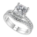 Load image into Gallery viewer, Aspen Micro French Pave Classic Cushion Cut Diamond Engagement Ring - Nivetta