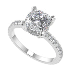 Load image into Gallery viewer, Aspen Micro French Pave Classic Cushion Cut Diamond Engagement Ring - Nivetta