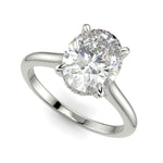 Load image into Gallery viewer, Aurora Oval Cut Pave Halo 4 Prong Cathedral Engagement Ring - Nivetta