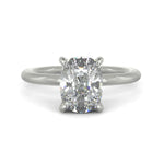 Load image into Gallery viewer, Ava Cushion Cut Pave Hidden Halo 4 Prong Engagement Ring Setting - Nivetta