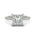 Load image into Gallery viewer, Ava Princess Cut Pave Hidden Halo 4 Prong Engagement Ring Setting - Nivetta
