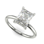 Load image into Gallery viewer, Ava Radiant Cut Pave Hidden Halo 4 Prong Engagement Ring Setting - Nivetta