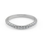 Load image into Gallery viewer, Averi French Pave Flush Fit 4 Prong Round Cut Diamond Engagement Ring - Nivetta