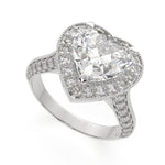 Load image into Gallery viewer, Beatrice Heart Cut Halo Pave Knife Edge Milgrain  Engagement Ring Setting - Nivetta