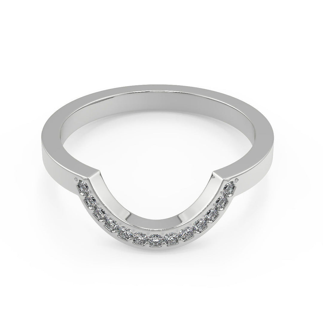 Bella Halo Baguette Accents Round Cut Diamond Engagement Ring - Nivetta