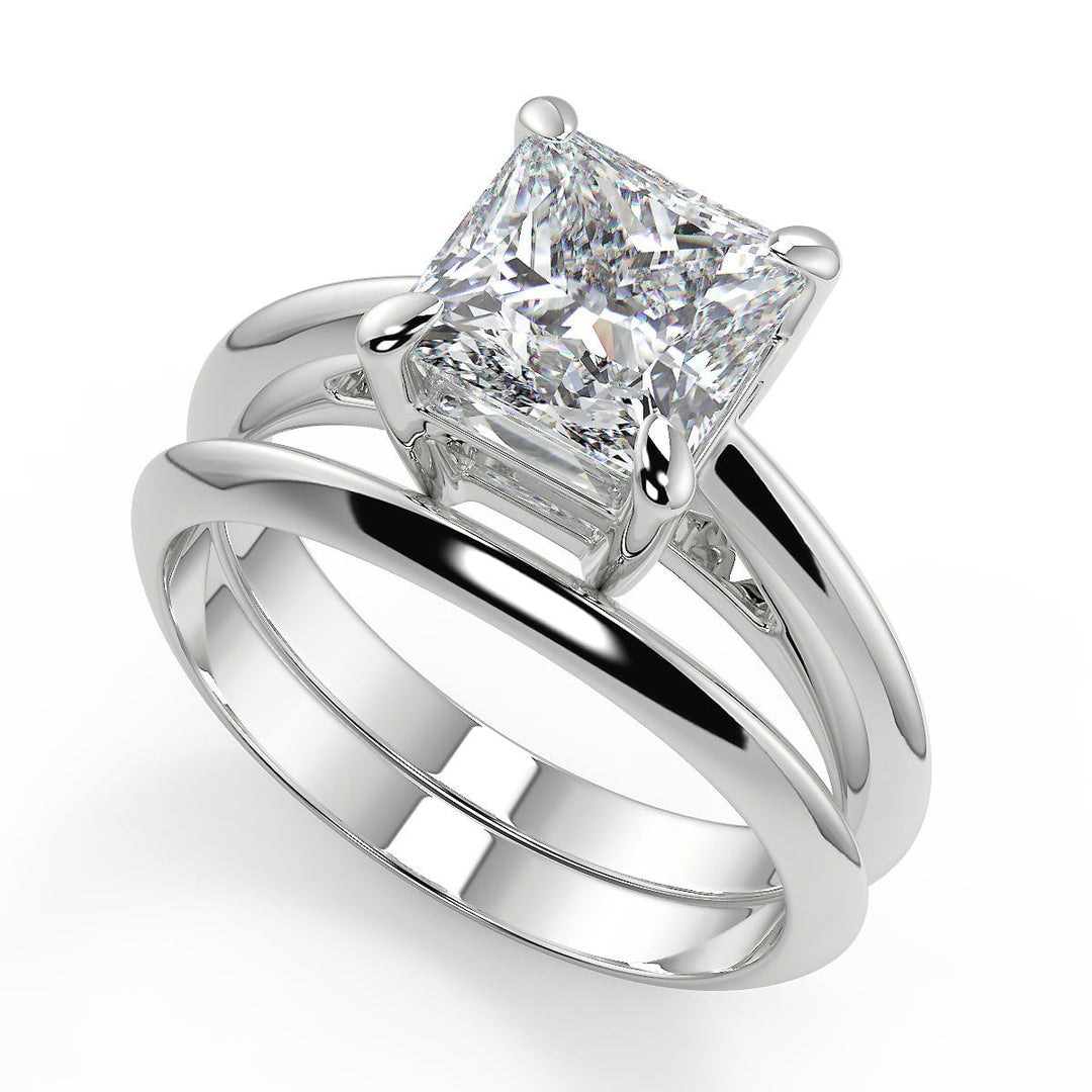 Bethany 4 Prong Solitaire Princess Cut Diamond Engagement Ring - Nivetta