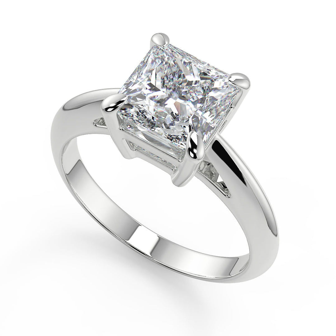 Bethany 4 Prong Solitaire Princess Cut Diamond Engagement Ring - Nivetta